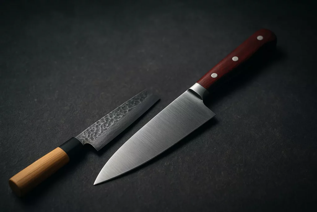 Japanisches Küchenmesser kaufen – Vergleich Wa-Griff und Yo-Griff Klingenprofil